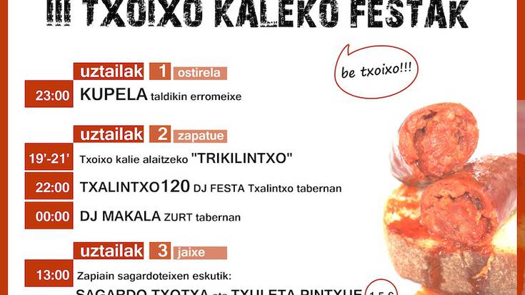 Txoixo kaleko festak izango dira asteburuan Azkoitian