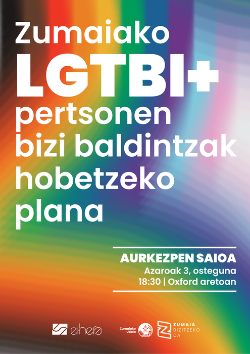 Zumaiako LGTBI+ pertsonen bizi baldintzak hobetzeko plana