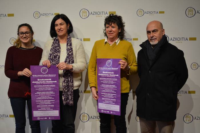 Emakumeak ahalduntzeko askotariko ikastaroak prestatu dituzte Azkoitian