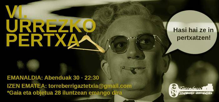 'Urrezko pertxa' film laburren lehiaketa antolatu du Gaztetxeak