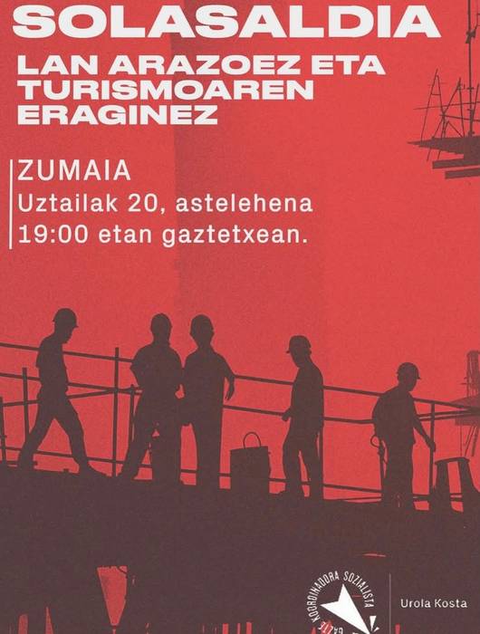 Solasaldia lan arazoez eta turismoaren eraginez