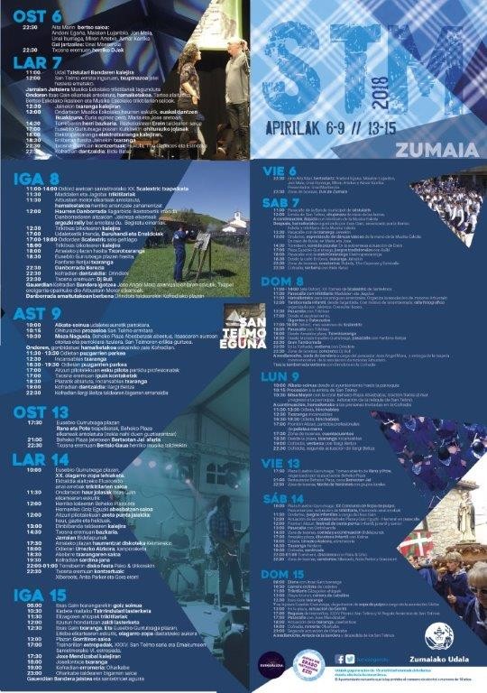 Badatoz santelmoak 2018! Hemen egitaraua