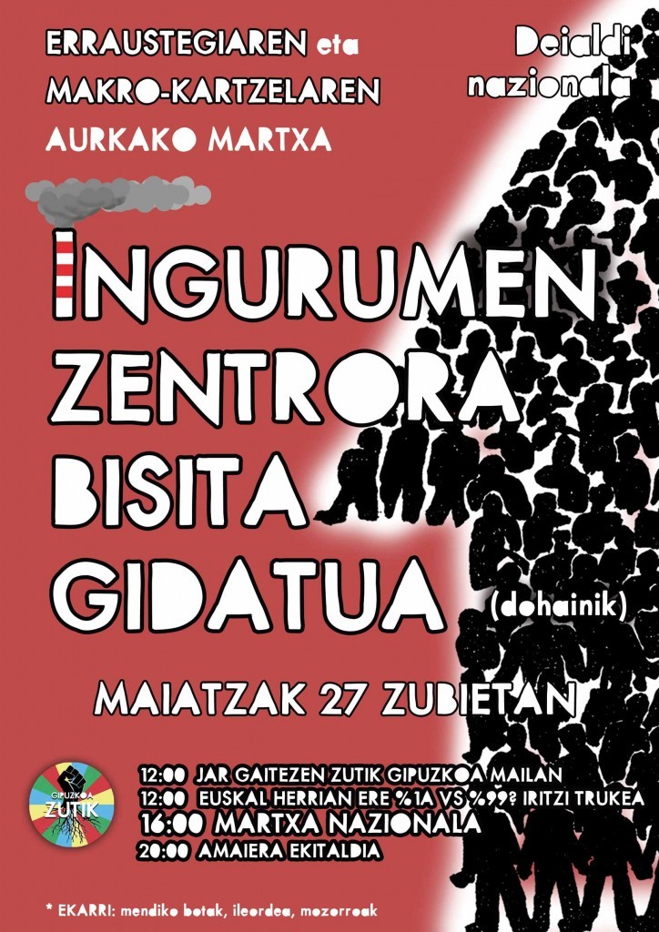 M27an martxa nazionala erraustegiaren eta makro-kartzelaren aurka