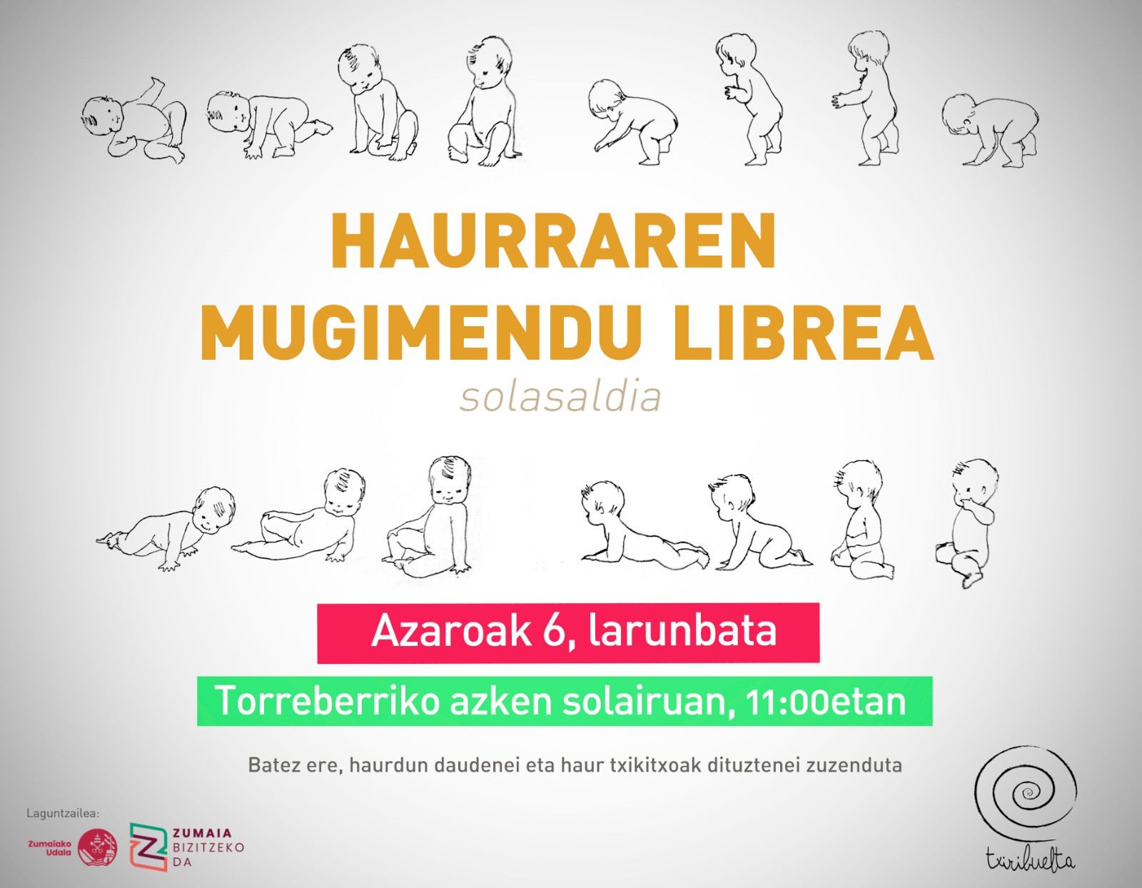 'Haurraren mugimendu librea' hitzaldia larunbatean