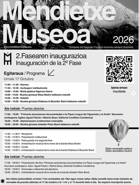 Ekitaldia: Mendietxe museoaren bigarren fasearen inaugurazioa
