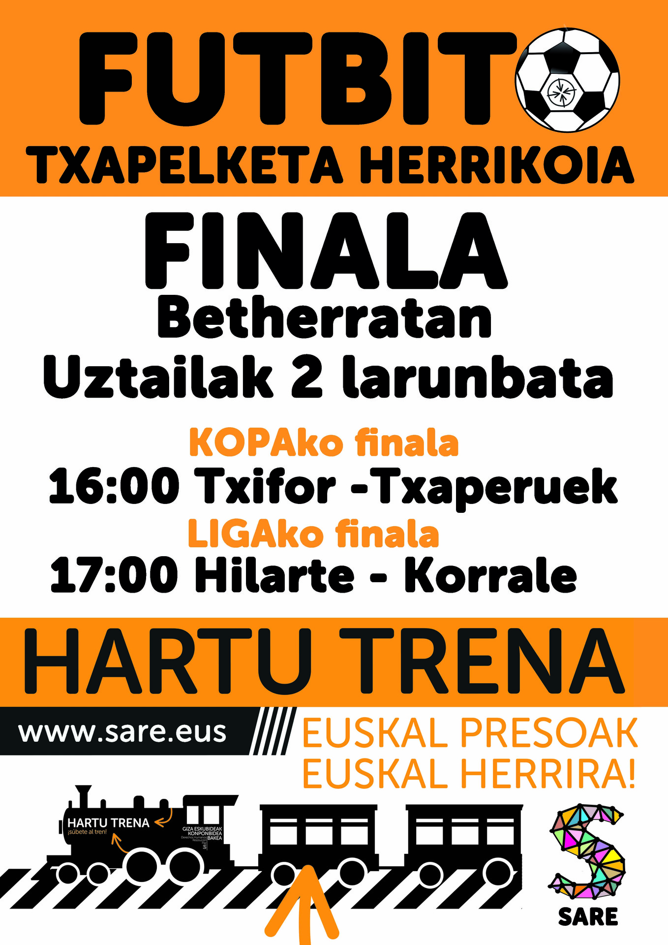 Bihar jokatuko da Hartu Trena futbito txapelketako finala