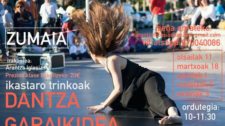 Bi dantza ikastaro emango ditu Arantza Iglesiasek ekainera bitartean