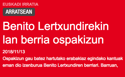 Benito Lertxundi elkarrizketatu dute Euskadi Irratiko `Arratsean´saioan