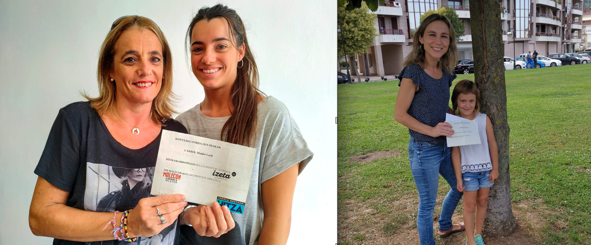 Maider Loidik eta Leire Garatek irabazi dituzte Kontxako porrak