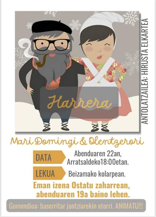 Olentzero eta Mari Domingiren bisita
