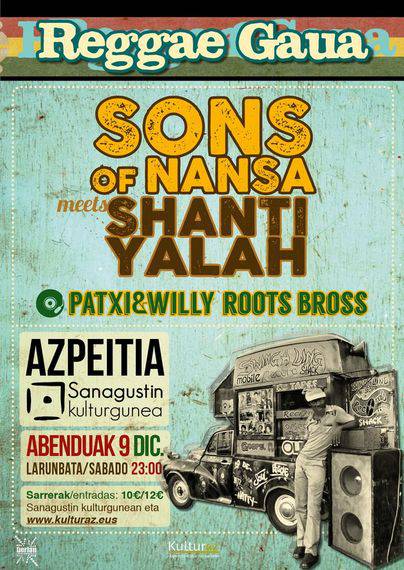 Reggae Gaua izango da zapatuan Sanagustin kulturgunean