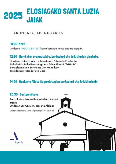 Elosiagako Santa Luzia jaiak