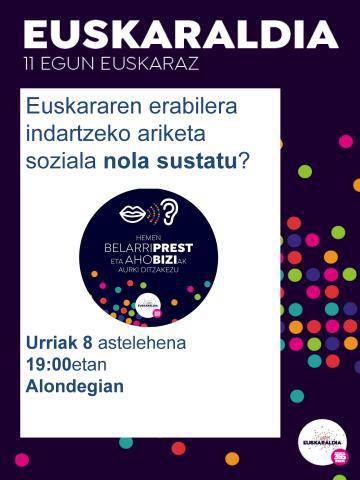 Euskaraldia sustatzeko bilera irekia egingo dute gaur Getarian