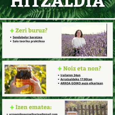 Hitzaldia: Sendabelar baratzea, Garbiñe Larrearekin