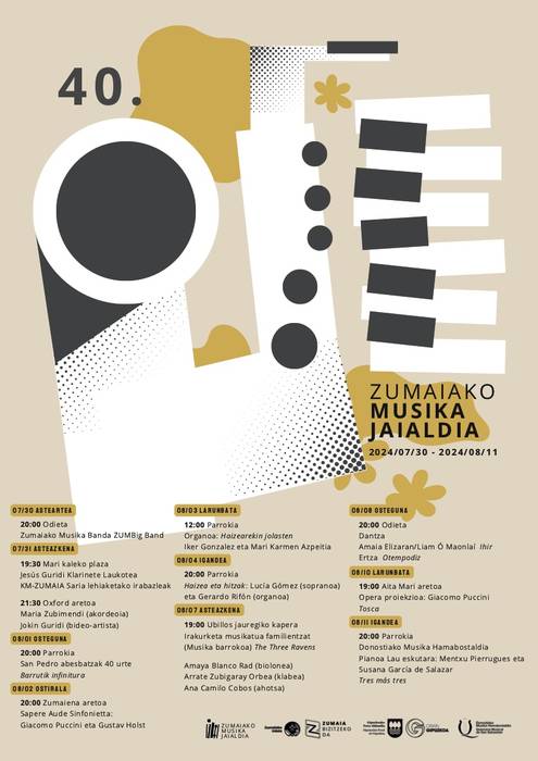 Zumaiako 40. Musika Jaialdiko egitaraua