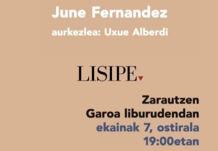 Liburu aurkezpena: 'Lisipe 14: Aingeruak eta neskameak' Uxue Alberdirekin