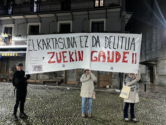 Zestoako 27 eragilek babesa adierazi diete akusatuei eta bat egin dute igandeko mobilizazioarekin