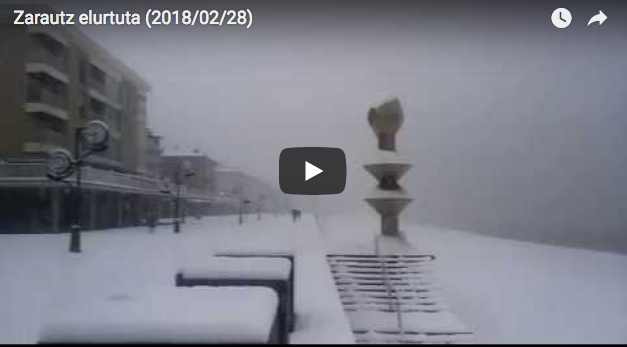 Bideoa: Zarautz elurtuta