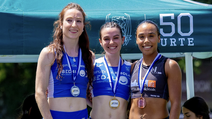 Naiara Tenak brontzezko domina jantzi du Gipuzkoako Atletismo Txapelketan