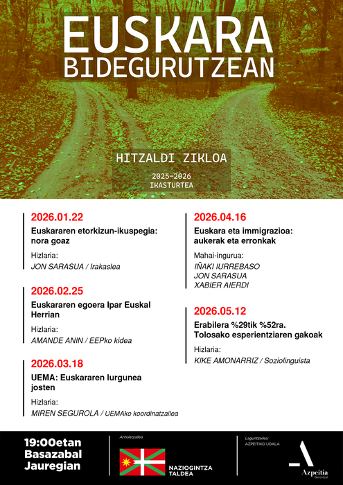 Hitzaldia: 'UEMA: Euskararen lurgunea josten'