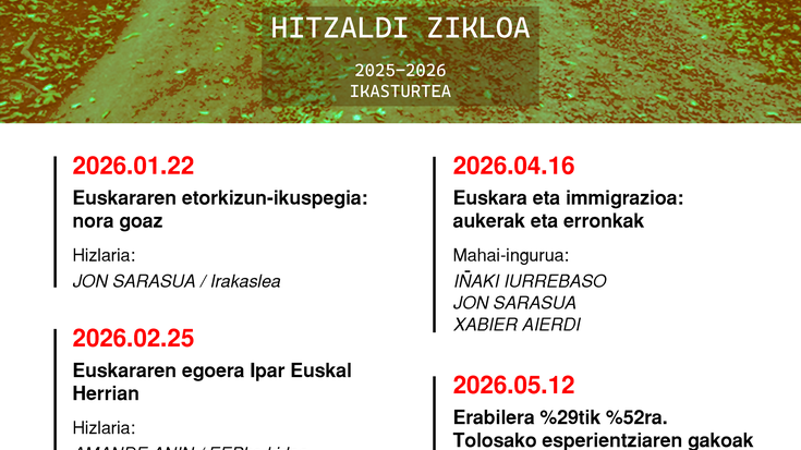 Hitzaldia: 'UEMA: Euskararen lurgunea josten'