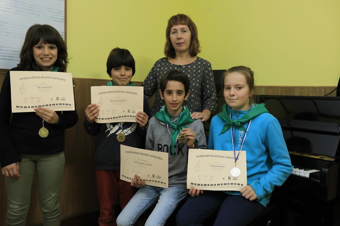 Josefina Azpeitia akademiako ikasleak Andoaingo piano jaialdian izan dira
