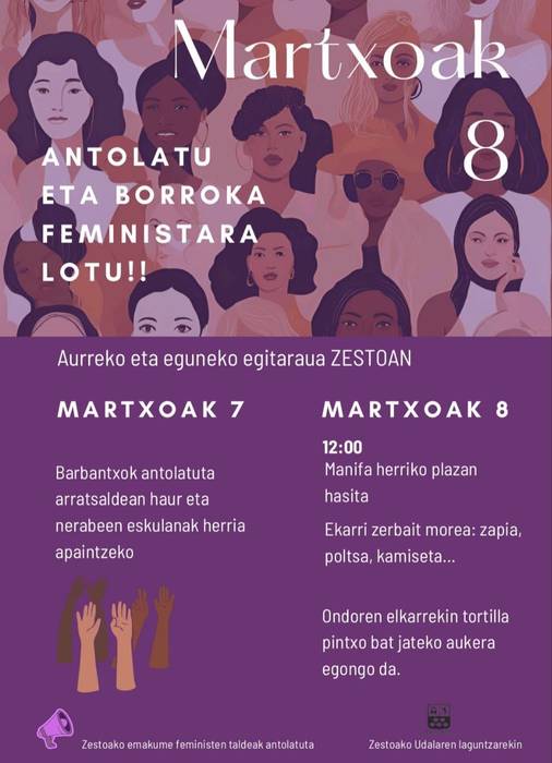 M8: Zestoako Emakume Feministen Taldearen deialdia