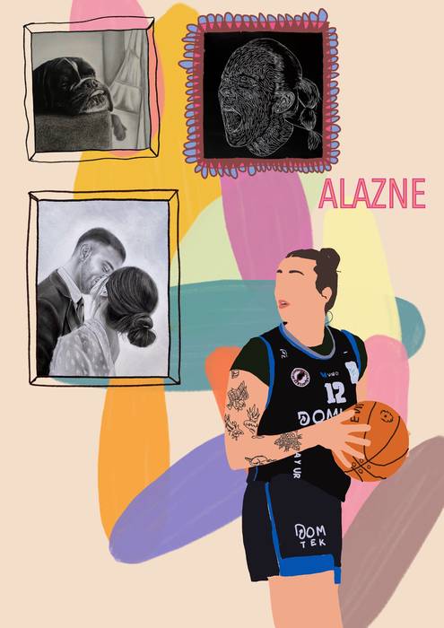 Alazne Lizundia: "Saskibaloiak askatasun fisikoa ematen dit, eta arteak mentala"