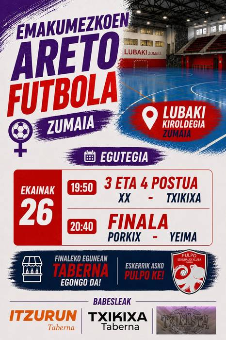 Emakumezkoen areto futbol txapelketako finalak