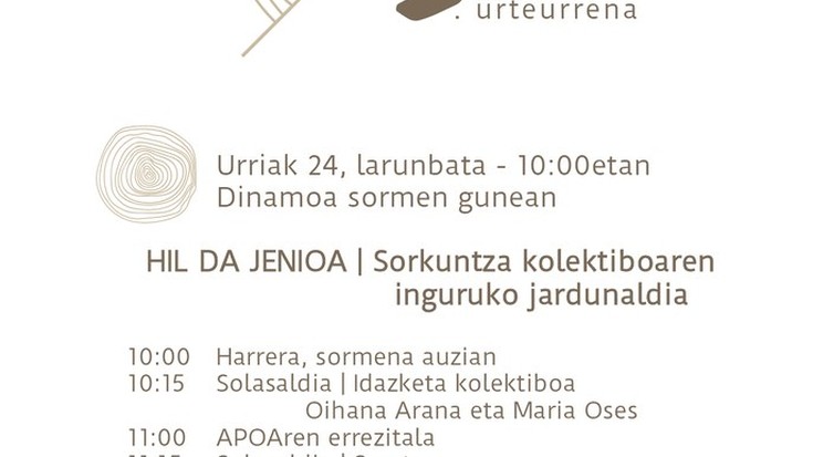 Kulturaz kooperatibaren 15. urteurrena: 'Hil da Jenioa' jardunaldia