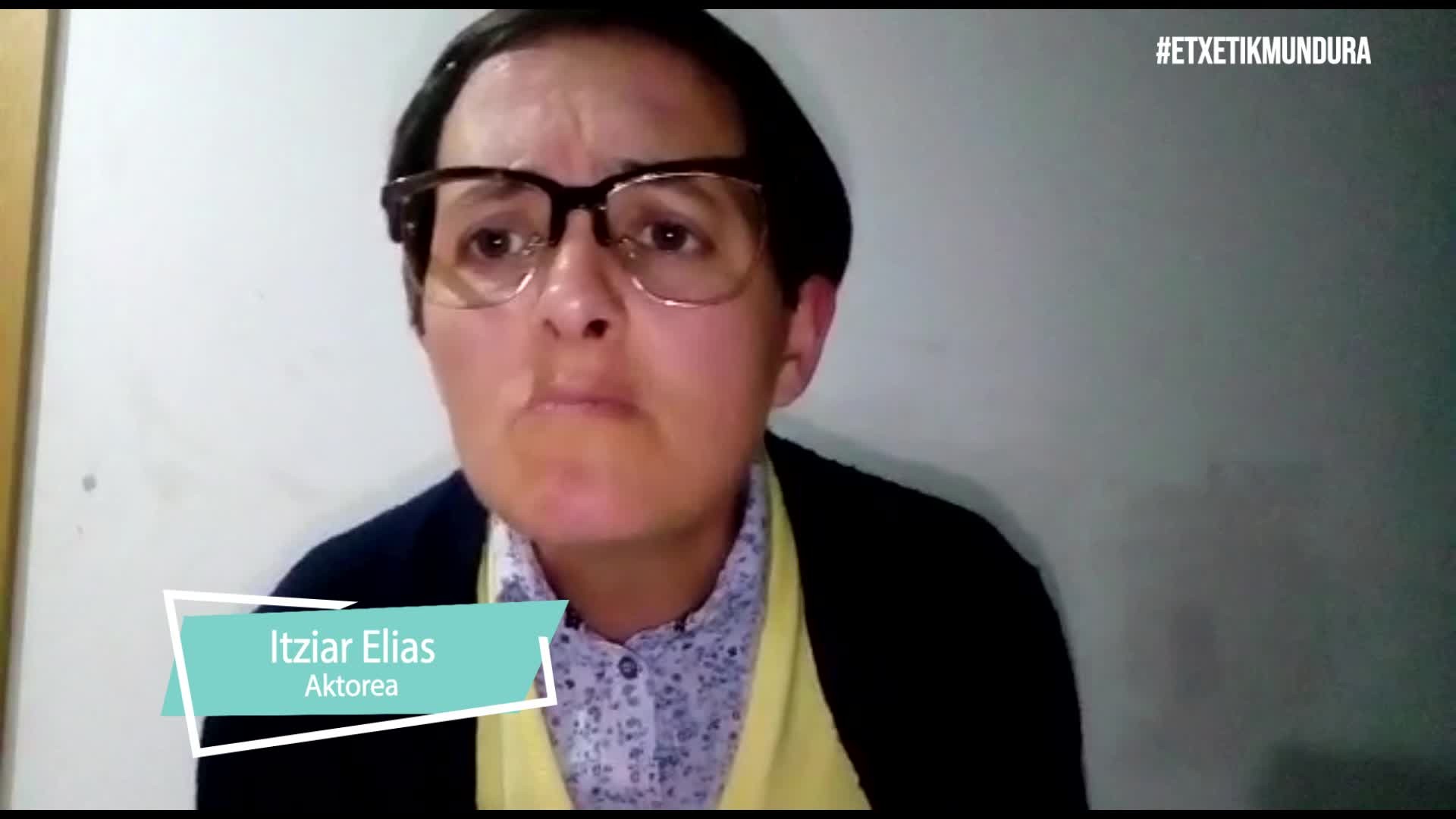 Itziar Elias aktorea, gaur Etxetik Mundura saioan