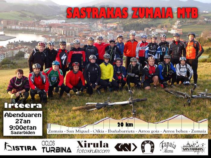 Mendiko bizikleta irteera antolatu du Sastrakas taldeak igande honetarako