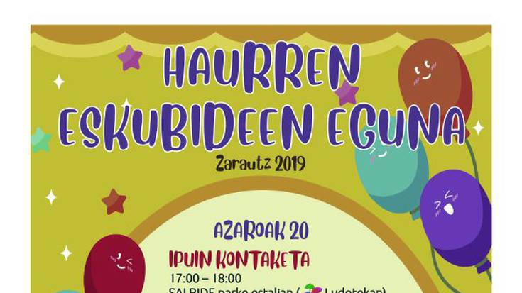 Haurren Eskubideen Eguna ospatuko dute asteazkenean