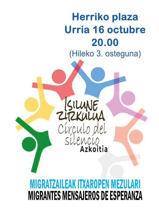 Isilune zirkulua: 'Migratzaileak itxaropen mezulari'