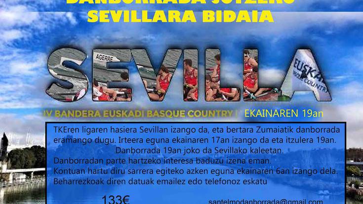 Zumaiako danborrada bat Sevillara joango da Telmo Deun animatzera