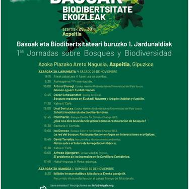 Jardunaldia: 'Basoak, biodibertsitatearen ekoizleak'
