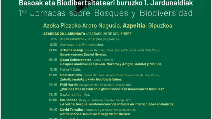 Jardunaldia: 'Basoak, biodibertsitatearen ekoizleak'