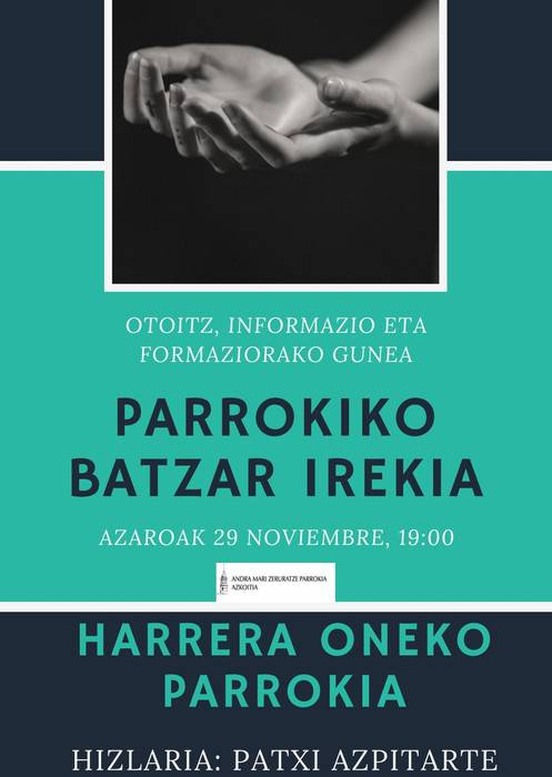 Azkoitiko Parrokiak batzar irekia egingo du bihar