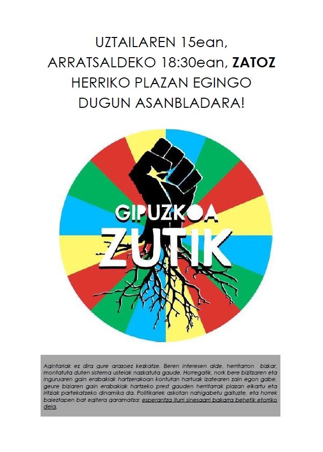 Bihar, ostirala, Azkoitia Zutik-en asanblada