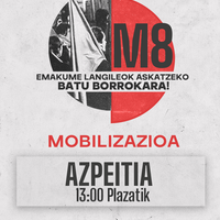 Mobilizazioa: 'Emakume langileok askatzeko, batu borrokara!'