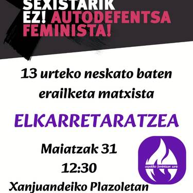 Feministen Sarearen elkarretaratzea Bilboko hilketa salatzeko