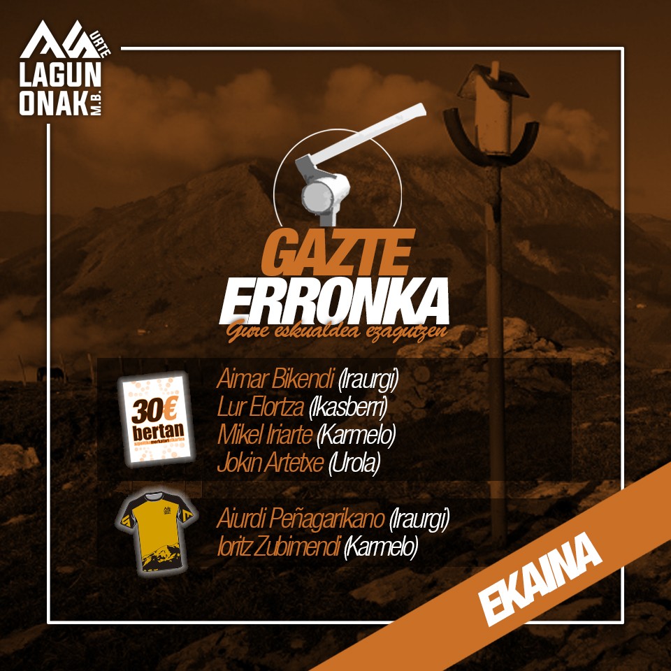 #GazteErronka: ekaineko sariak