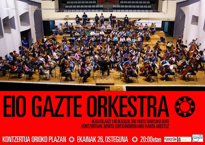 Euskadiko Ikasleen Gazte Orkestrak kontzertua emango du Orioko plazan