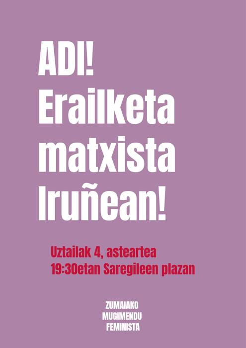 Iruñeko erailketa matxista salatzeko elkarretaratzea