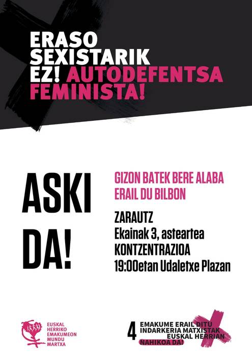 Mobilizazioa: Hilketa matxista salatzeko elkarretaratzea