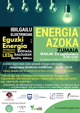Energia berriztagarrien inguruko azoka izango da larunbatean Zumaian
