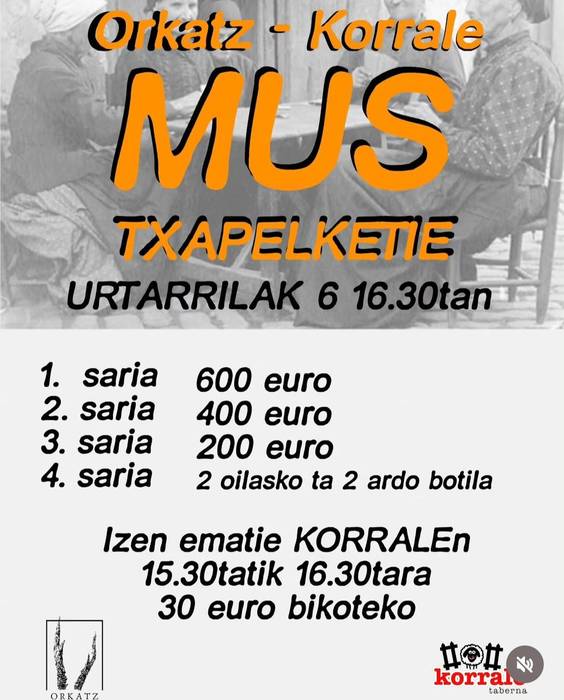 Orkatz-Korrale mus txapelketa