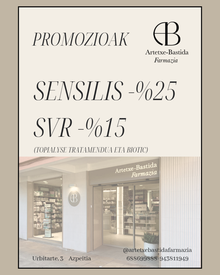 Deskontua Sensilis eta SVR etxeetako produktuetan.