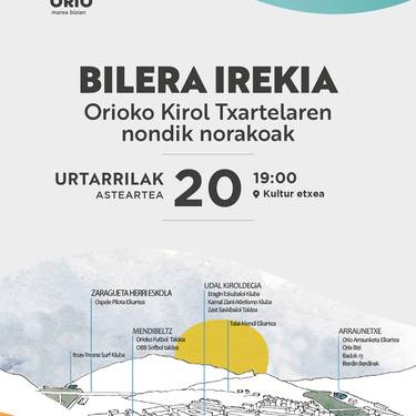 Bilera irekia: Orioko kirol txartel berriaren inguruko bilera irekia