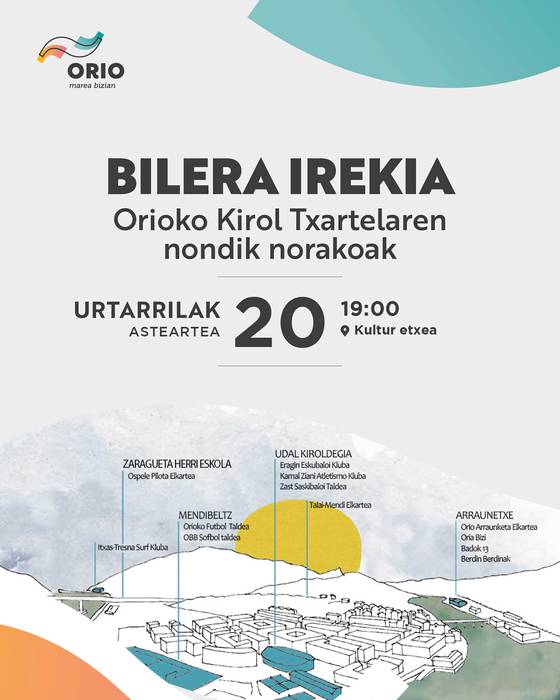 Bilera irekia: Orioko kirol txartel berriaren inguruko bilera irekia